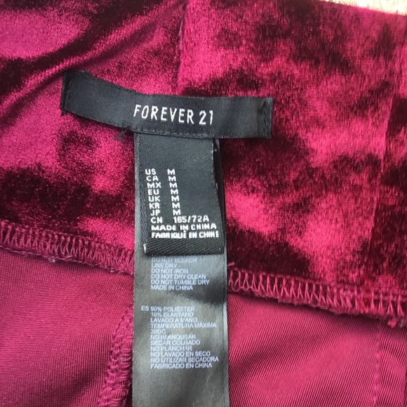 XX1 Crimson Velvet Stretchy Pencil Skirt - Picture 4 of 4
